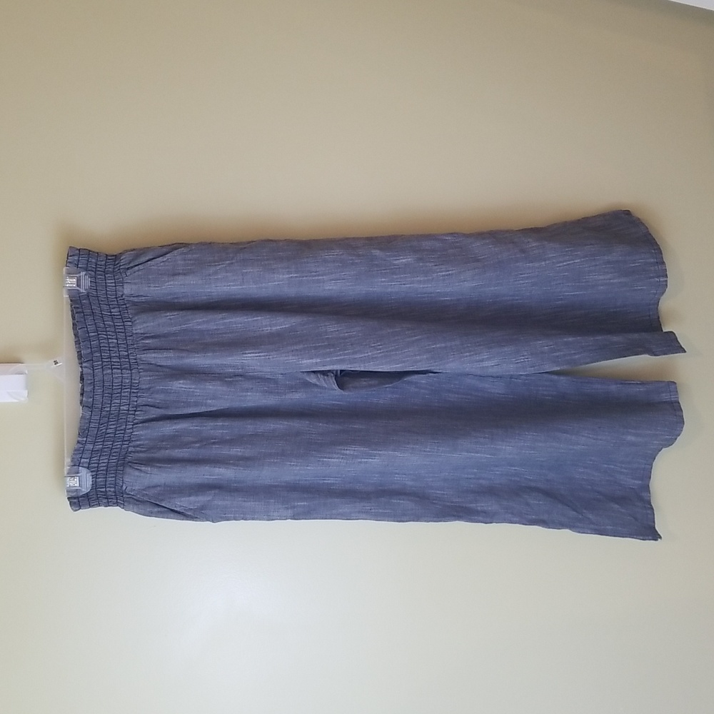 Aerie Blue Loose Cotton Capris Size Medium